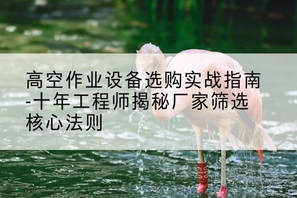 镇沅剪叉式升降机厂家-高空作业设备选购实战指南-十年工程师揭秘厂家筛选核心法则