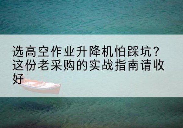 镇沅高空作业升降机厂家推荐-选高空作业升降机怕踩坑？这份老采购的实战指南请收好