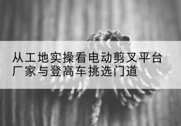 镇沅电动剪叉升降平台厂家-从工地实操看电动剪叉平台厂家与登高车挑选门道